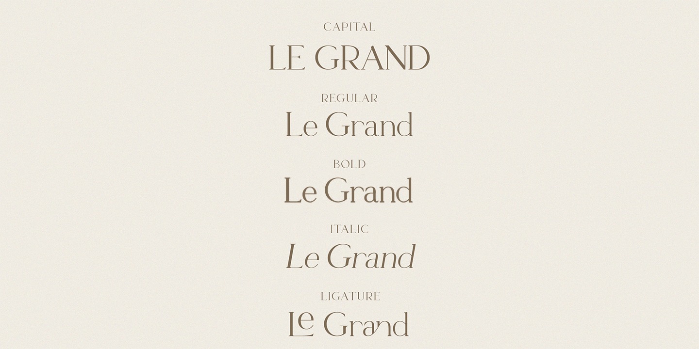 Example font Le Grand #8